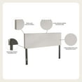 thumbnail image 7 of Castle Place Upholstered Nailhead Trim Velvet Headboard, Silver Grey, King, 7 of 7