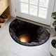 thumbnail image 5 of Felpudo semicircular con efecto visual 3D | Alfombra de baño superabsorbente y antideslizante | Alfombra impermeable de 40 x 60 cm para ducha, cocina y entrada, 5 of 6