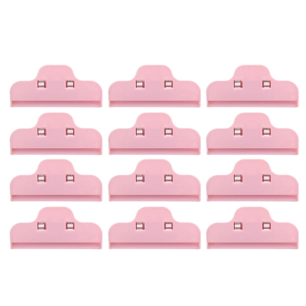 Paquete de 12 clips grandes para bolsas de chips, clips para bolsas de alimentos, agarre de sellado pesado de plástico