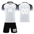 thumbnail image 1 of Custom Football Kit Set for Adult and Child, Name Number Team Logo DIY Family Match Personalized Jersey Shirt Shorts Set, Dad and Son Matching Outfits White M, 1 of 6