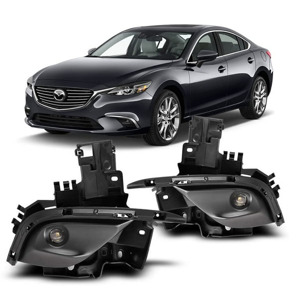 Winjet Feux de Brouillard pour [2016 2017 2018 Mazda 6] Feux de Brouillard LED + Interrupteur + Kit de Câblage