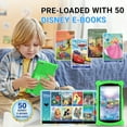 thumbnail image 6 of Contixo  7" Kids Tablet Bundle with Disney eBooks, Tablet for Kids with Headphones, Stylus, Protective Case, Android 11, Parental Controls, 32GB, Green, 6 of 6