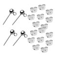 thumbnail image 1 of 20 Piezas 925 Pendientes de Botón de Plata Hallazgos para Manualidades de Fabricación de Joyas, 1 of 9