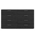 thumbnail image 4 of Home Square 3 Piece Bedroom Set with Dresser and Nightstands in Black Woodgrain, 4 of 21