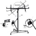 thumbnail image 3 of Towallmark 11FT 150LBS, Drywall Lift Heavy Duty, Sheetrock Jack Lifter for Ceiling, Rolling Drywall Panel Lifter with Lockable Caster Wheels, Construction Tools, Black, 3 of 7