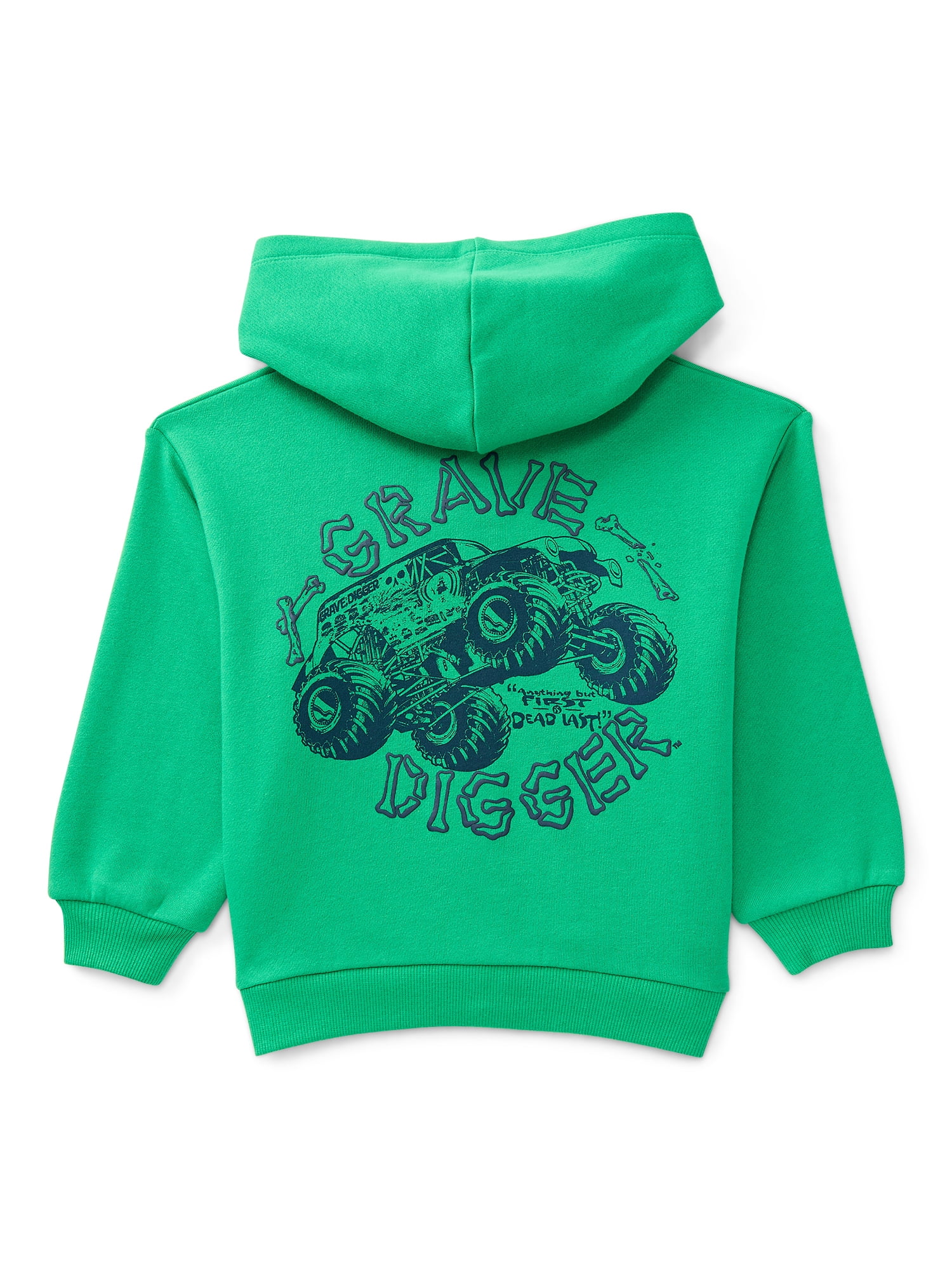 Monster Jam Toddler Boys' Full Zip Graphic Hoodie, Sizes 12M-5T