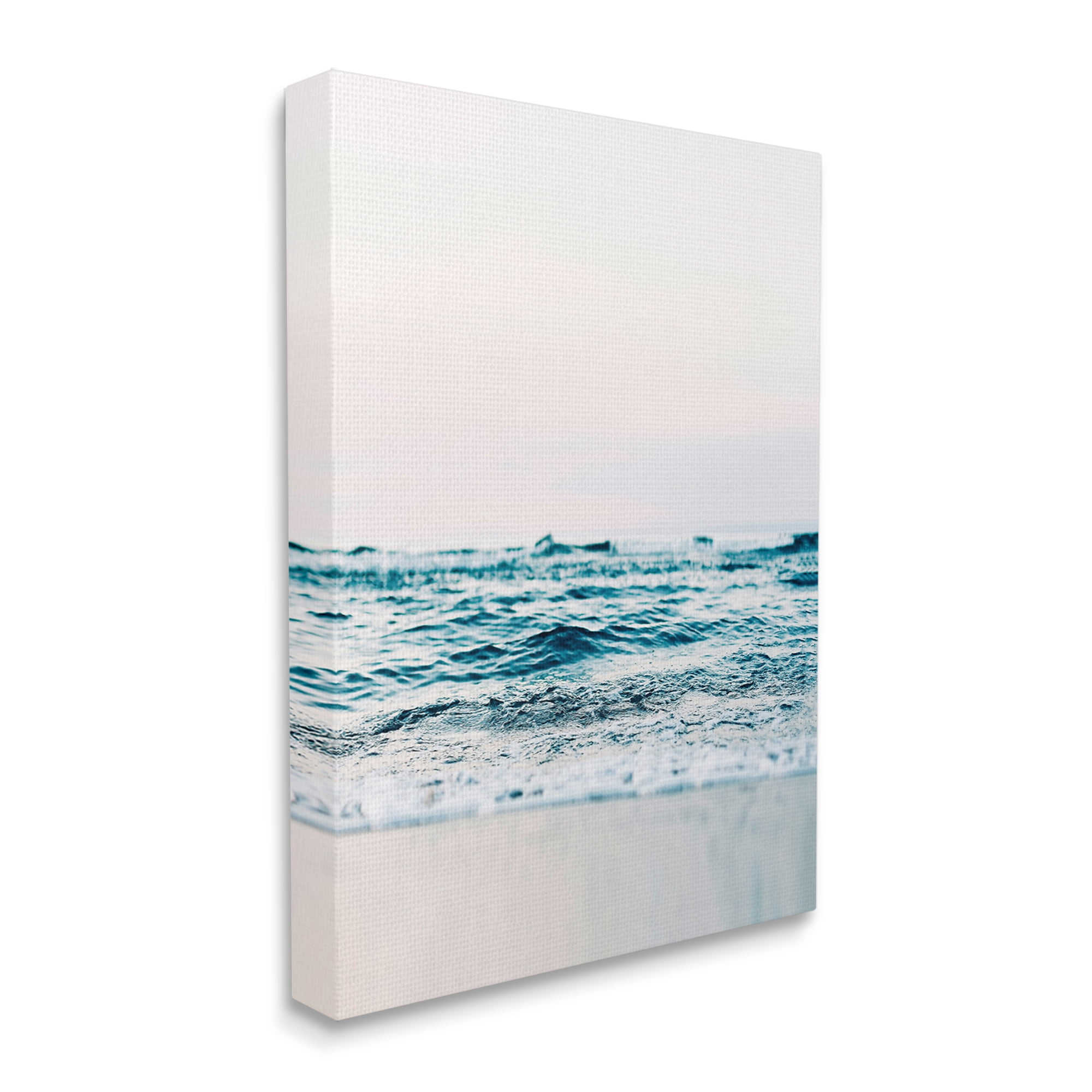 Stupell Industries Ocean Waves on Shore Nature Photography Gallery Wrapped Canvas Print Wall Art, 16 x 20