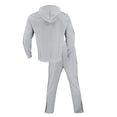 thumbnail image 3 of Men's Full Zip Hooded Tracksuit Set with Stripe Detail Long Sleeve Jacket and Drawstring Pants for Everyday Wear, 3 of 3