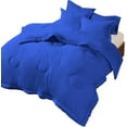 thumbnail image 3 of Luxury 500 TC Egyptian Cotton Comforter | Round Circle Design | 300 GSM | Soft, Breathable | 1 Piece- OverSized Queen Size ( 98" x 98" ) Inches, 1pc Comforter Only, (Royal Blue), 3 of 4