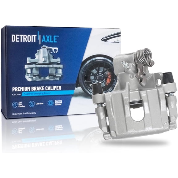 Detroit Axle - Rear Right Brake Caliper for Ford Escape C-Max Mazda 3 Sport, Passenger Side Disc Brake Caliper with Bracket 2013 Replacement