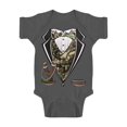 thumbnail image 1 of Toddlers Camo Tuxedo Bodysuit - Charcoal - 6 Months, 1 of 1