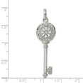 thumbnail image 2 of Sterling Silver Cz Key Pendant (49 X 14) Made In China qp1553, 2 of 2