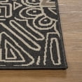 thumbnail image 4 of Ox Bay and Evette Rios Dora 8' x 9'9" Black/Ivory Geometric Indoor/Outdoor Area Rug, 4 of 7