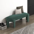 thumbnail image 2 of OakvillePark Veywood Velvet Bench, Green, 2 of 6