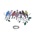 thumbnail image 2 of facefd 1/2/3/5 Multicolor Birds on a Wire Suncatcher Window Panel Home Decor 7 birds 1 Pc, 2 of 6