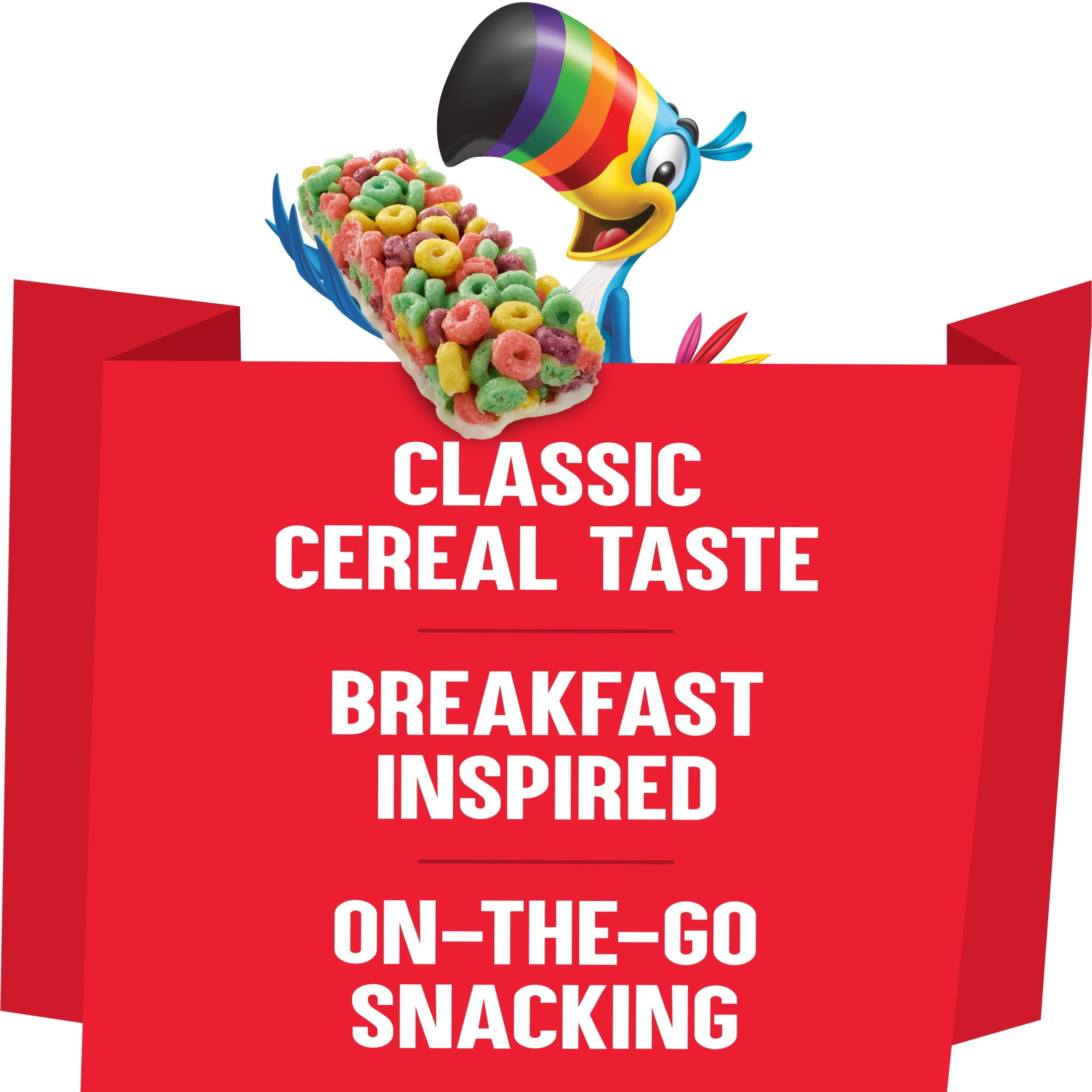Kellogg's Froot Loops Original Chewy Cereal Bars, Fruit Flavored, 12.6 oz, 18 Count