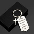 thumbnail image 3 of Inspirational Scripture Metal Key Chains with Cross Pendant - Bible Verse Keychain Religious Gift for Christian, 3 of 13