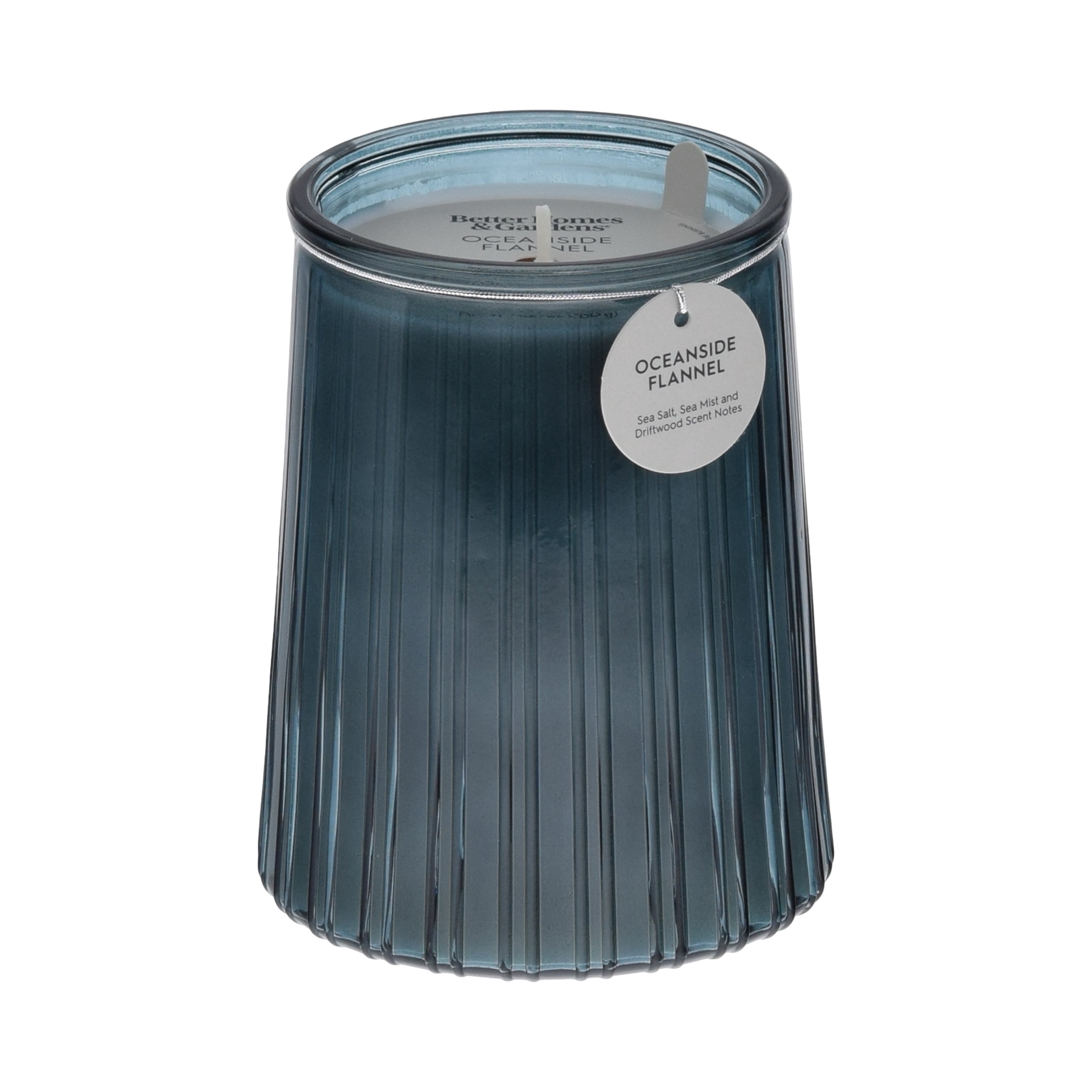 Better Homes & Gardens Oceanside Flannel Scented 1-Wick 16.1 oz Ribbed Jar Candle