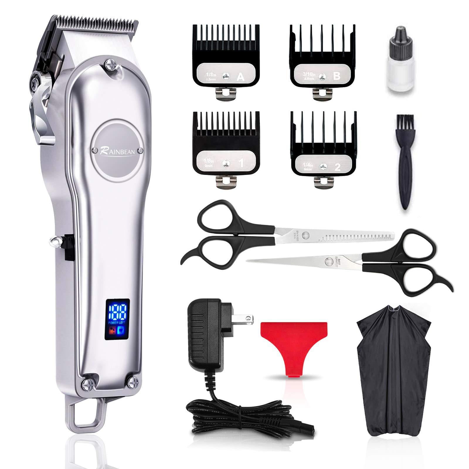 Hair Clippers for Men Professional, 3 in 1 Cordless Barber Clippers for Hair  Cutting & Grooming, Rechargeable Beard Trimmer with Large LED Display &  Silver Metal Casing - Walmart.com