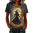 thumbnail image 2 of HOMBOM Vintage T Shirts for Women Crewneck Party Trendy Short Sleeve Breathable Festive Tees for Ladies Trendy Tops,S, 2 of 5