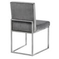 thumbnail image 2 of Meridian Furniture Contemporary Giselle Velvet Dining Chair in Gray (Set of 2), 2 of 7