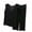 Black, variant on Women's Lounge Sets Modal V Neck Tank Tops and Capri Pants Pajama Set Soft Cozy Pjs Two Piece Solid Color Sleepwear Outfits Black XXL