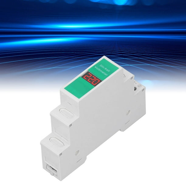 Voltímetro digital LCD Medidor de voltaje de carril DIN ANGGREK 60-450 V 1 fase