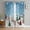 Blue, variant on Red Plaid Christmas Sheer Curtains 45 Inches Long, Snowman Xmas Tree Winter Snowflake Light Filtering Window Curtains for Living Room, Rod Pocket Voile Sheer Curtain Drapes, 52"Wx45"L, 2 Panels
