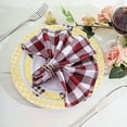 thumbnail image 3 of BalsaCircle 20 Pieces 15" x 15" Burgundy White Gingham Checkered Polyester Napkins, 3 of 5
