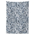 thumbnail image 3 of Ambesonne Popstar Party Tablecloth Rectangular Table Cover, Music Doodle Art, 52"x70", Blue Dark Blue White, 3 of 4