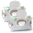 thumbnail image 1 of Dispensador de pared con toallitas húmedas Gadjit Baby Wipes, paquete de 2 unidades, color blanco, 1 of 8