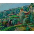 thumbnail image 2 of William James Glackens 18x15 Gold Ornate Wood Frame and Double Matted Museum Art Print Titled - Terraces, South of France, 2 of 4