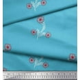thumbnail image 2 of Soimoi Cotton Duck Fabric Leaves & Floral Artistic Print Sewing Fabric Yard 56 Inch Wide, 2 of 3