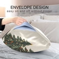 thumbnail image 4 of Yayeee Pillowcase Standard Size Set of 2 Satin Wrinkle Resistant Pillow Case, Brown Christmas Trees, 4 of 7