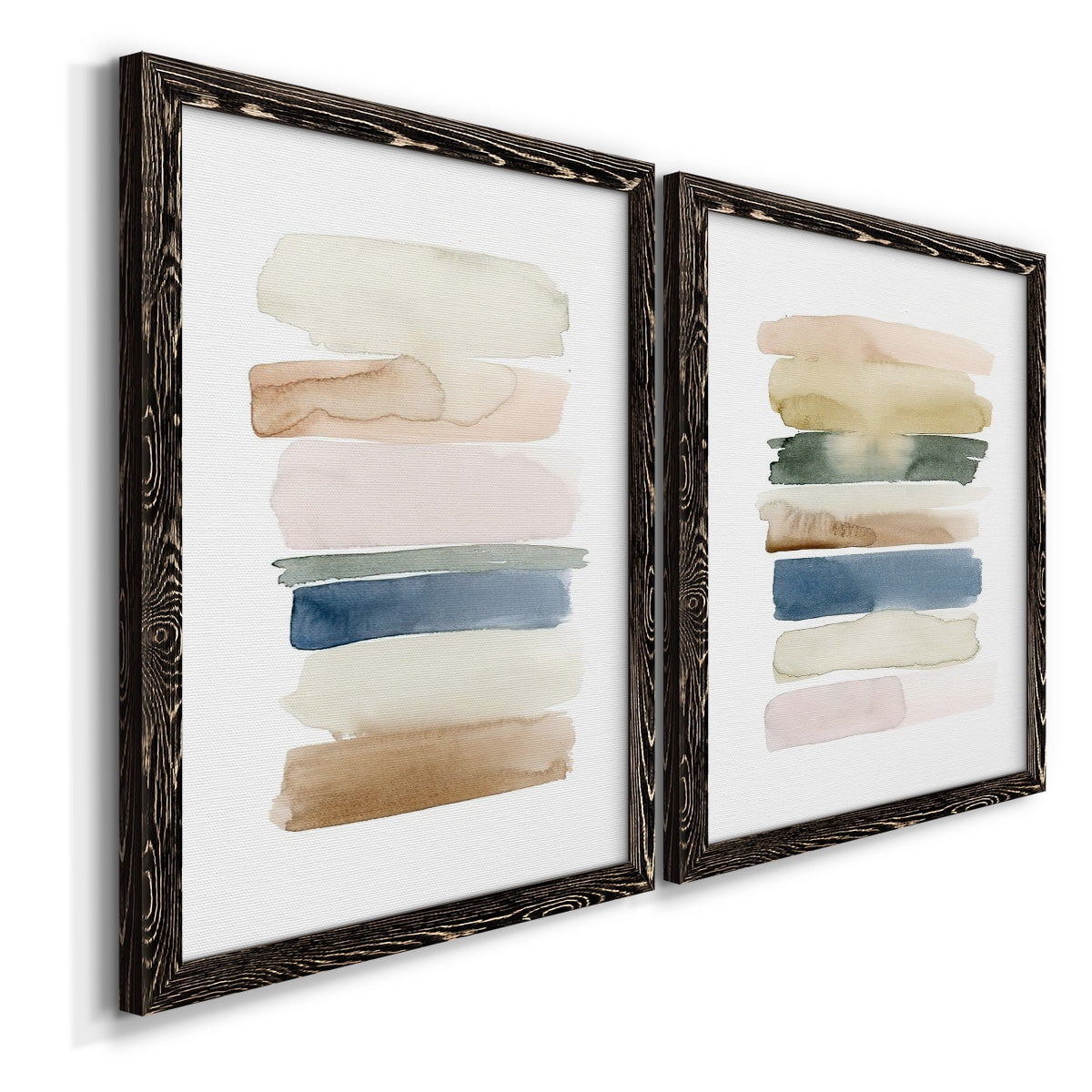 Faint Swatches I - Premium Framed Canvas 2 Piece Set - Ready to Hang