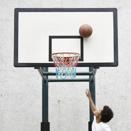 EXHUMKY Galvanized Manganese Steel Chain Basketball Net with 12 Buckles Suitable for Indoor and Outdoor Hoops