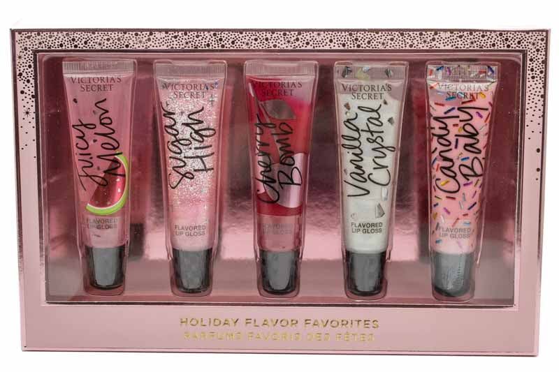 Victoria's Secret HOLIDAY FLAVOR FAVORITES 5pc Flavored Lip Gloss Set