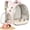 Pink+Pink, variant on 2-Pack Small Animal Backpack Carrier & Ceramic Hamster Hideout for Cooling Summer, Hamster House and Habitat Cool Bed for Other Similar-Size Small Pet Gerbil Rat Chinchilla
