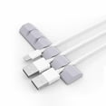 thumbnail image 2 of Clips para cables Organizador de cables Organizador de cables USB Soportes de cables para coche de escritorio Gris jinwen Enrollador de cable, 2 of 8