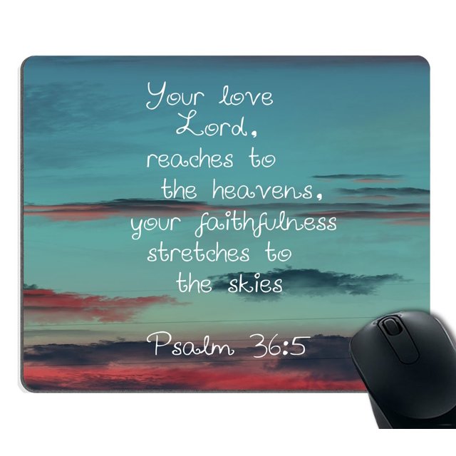 Smooffly Gaming Mouse Pad Custom,Christian Jesus Bible Verse Customized Rectangle Non-Slip Rubber Mousepad Gaming Mouse Pad