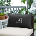 thumbnail image 4 of Sorra Home Sunbrella Canvas Monogram Indoor/Outdoor 13x20 Corded Pillow (Single) Black "U", 4 of 5