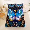 thumbnail image 5 of jejeloiu Celestial Moth Bed Sheets For Girls,Boho Floral Print Full Size Sheets,Black Multi Color,4 Pieces,1 Flat Sheet, 1 Fitted Sheet and 2 Pillowcases, 5 of 6