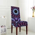 thumbnail image 4 of Kaleidoscope Flower Dining Chair Slipcovers Chair Protectors Seat Covers For Dining Room Hotel Kitchen Purple, 4 of 8