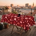 thumbnail image 5 of Tumao 2 Pack Valentine's Day Tablecloth, Valentines Table Cloth 54x108inch Disposable Plastic Tableclothes Red Love Heart Fabric Table Cover for Anniversary Valentines Wedding Birthday, 5 of 8