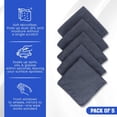 thumbnail image 2 of Microfiber Cleaning Cloths - Pack of 5 (16"x16") Rags Towels for Home Kitchen Cars Bikes Computer/Machine Washable/Lint-Free, Soft Absorbent, Reuseable/Color - Grey, 2 of 7
