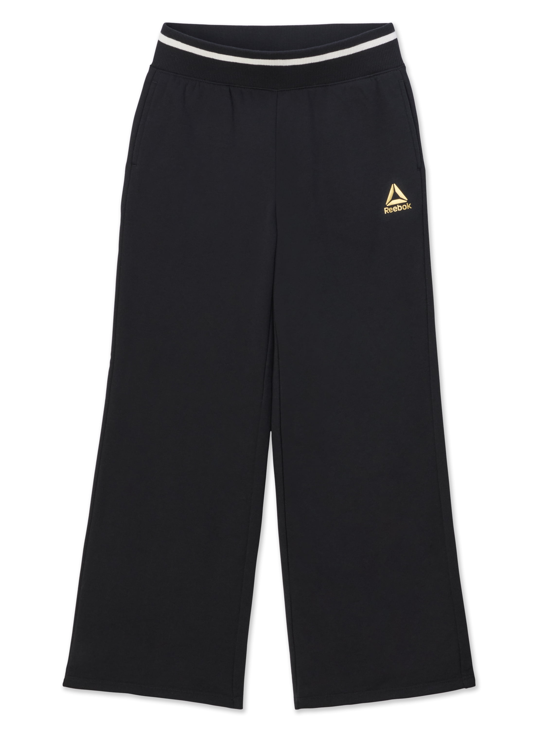 Reebok Girl’s Athletic Varsity Wide Leg Sweatpants, Sizes 4 – 18