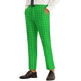 thumbnail image 4 of Lars Amadeus Plaid Pants for Men's Slim Fit Business Checked Printed Dress Chino Trousers, 4 of 4