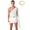White, variant on Alvivi Mens One Shoulder Ancient Roman Greek Toga Skirted Bodysuit with Gold Leaves Garland Headwear White S
