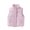 Purple, variant on Girls Quilted Sleeveless Vest, Stand Collar Full Zip Padded Jacket, Solid Soft Warm Coat with Pockets, Casual Fall Winter Layer for Kids