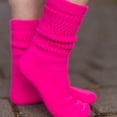 thumbnail image 2 of Hot Pink Slouch Socks (Adult Medium - Women's Shoe Sizes 5-10), 2 of 3